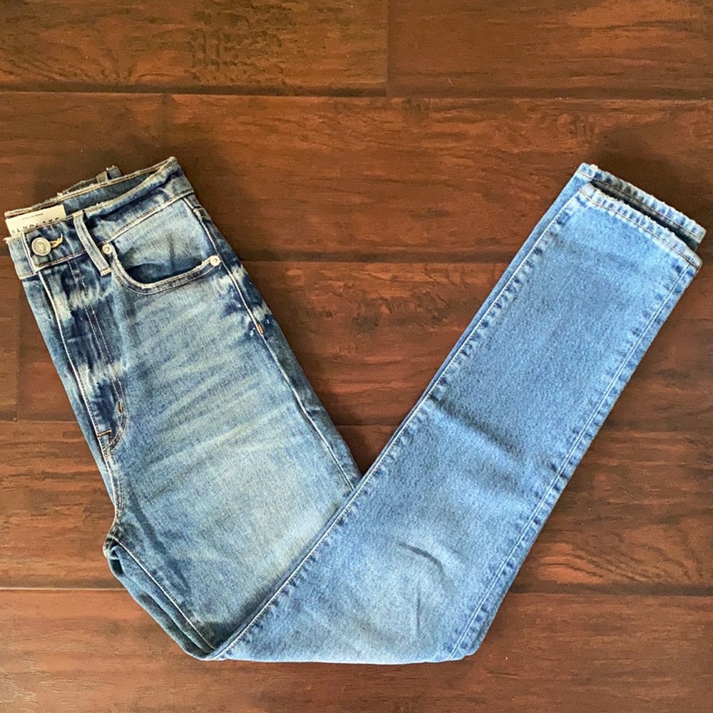 SLVRLAKE Denim Beatnik Slim Straight Leg High Waisted Jeans - Picture 2 of 6
